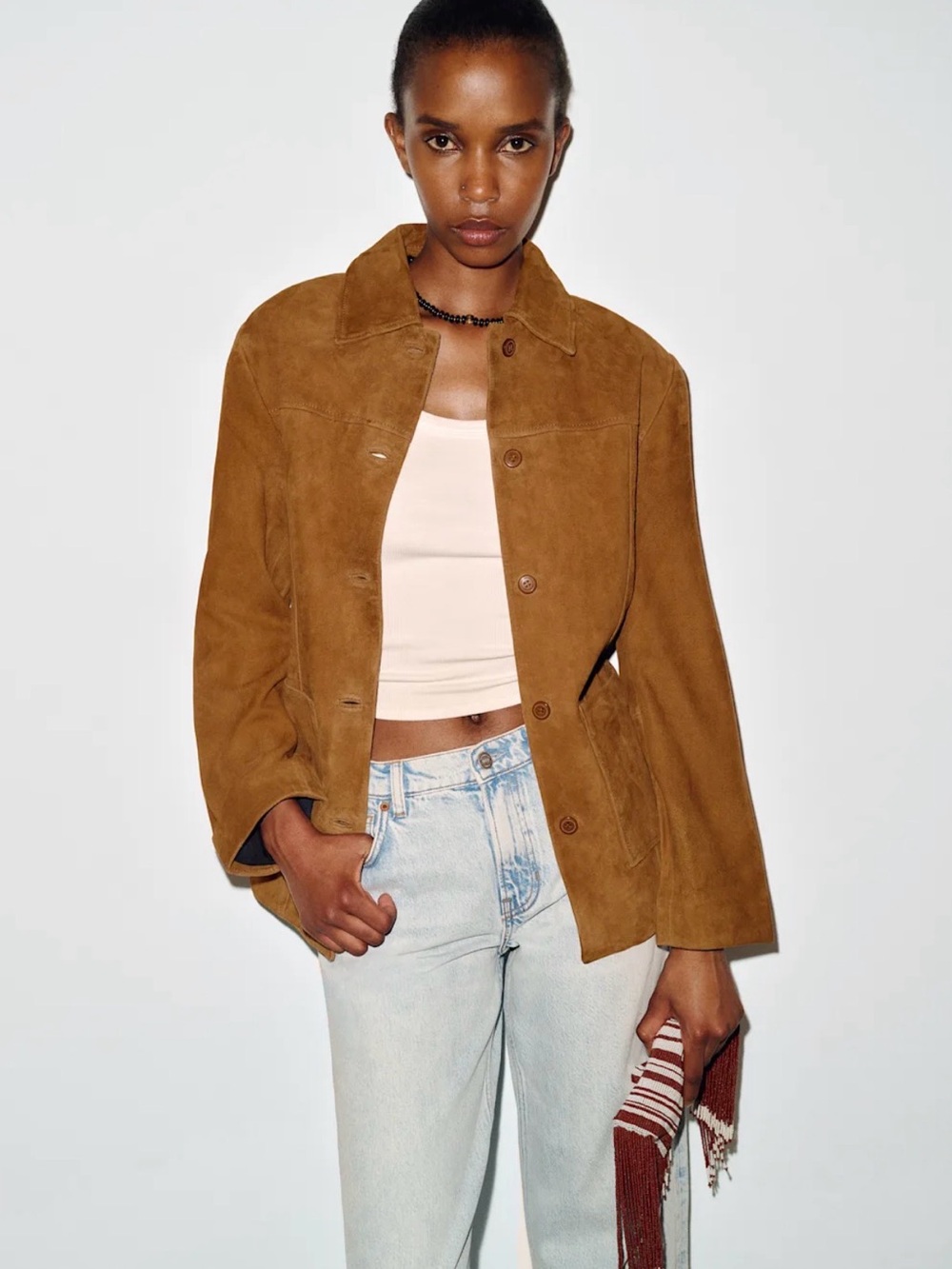 REFORMATION Veda Lincoln Suede Shirt Jacket in Topanga Canyon XS